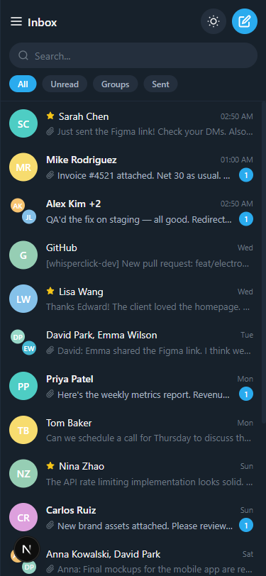 ChatMail on mobile
